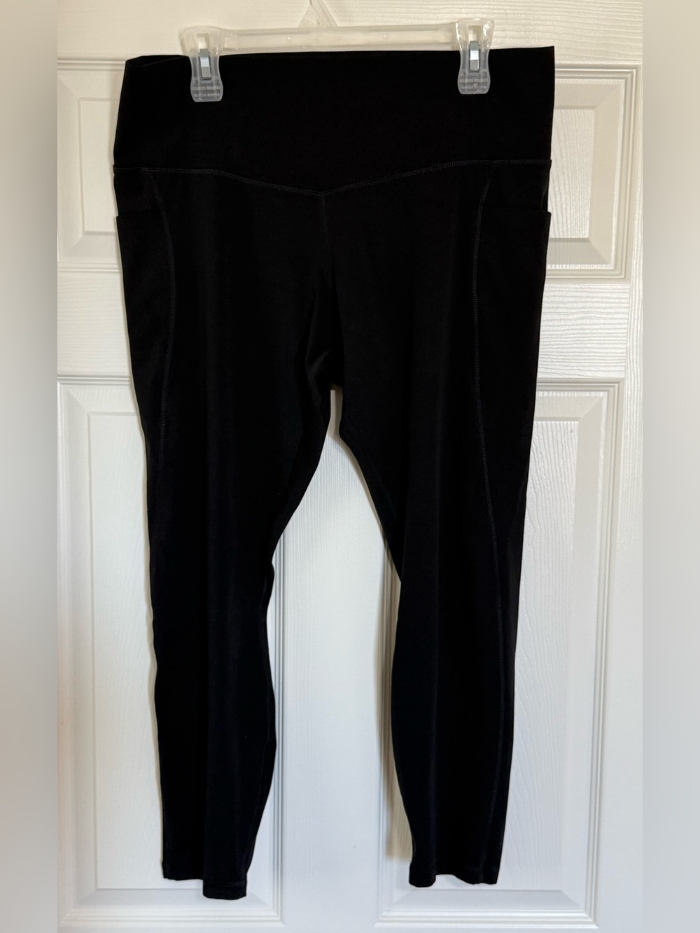 Member’s Mark High Rise Pocket Leggings 3XL Black Athletic Workout Yoga Pants